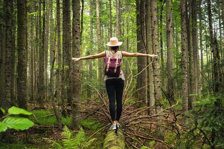 bigstock-Woman-In-Forest-Nature-In-Vaca-312082948